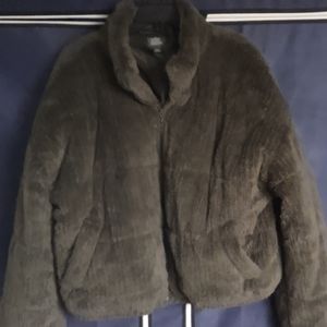 Ladies Soft Imitation Fur Jacket